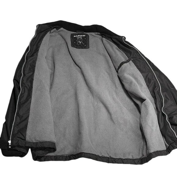 Quiksilver Mens Black Soft Shell Jacket Size Large With Zipper Closure & Soft Fl - Picture 3 of 12